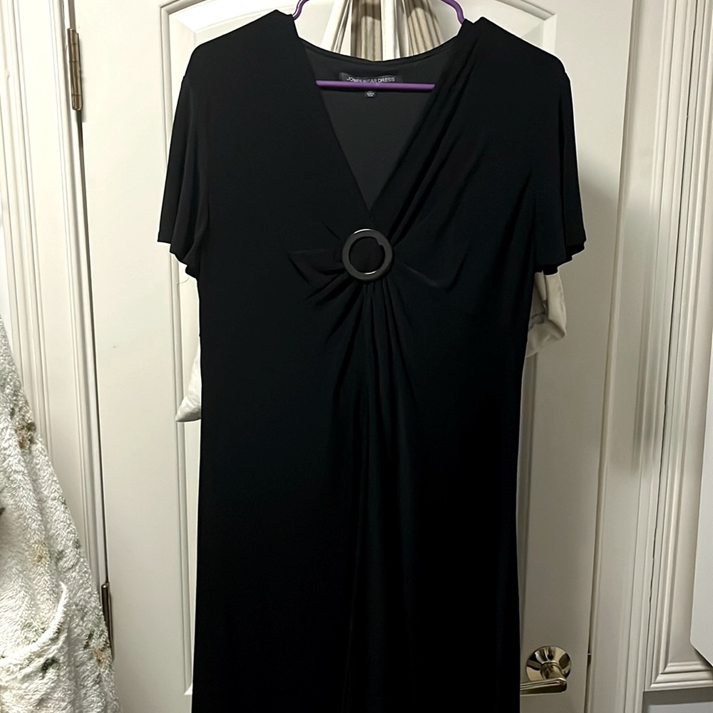 Jones wear dress - black - size 16p-